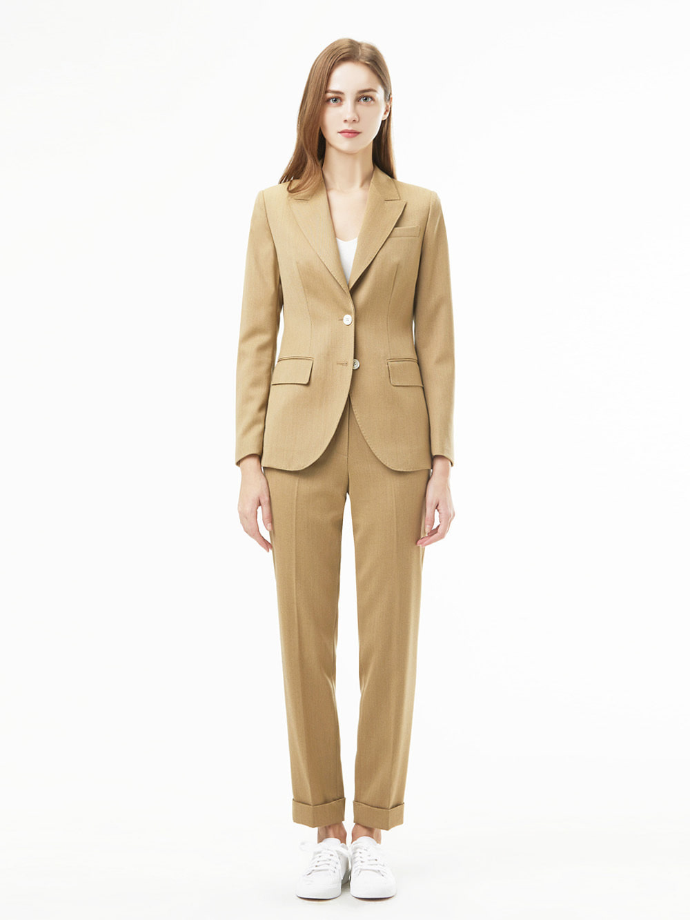 Holland&amp;Sherry Gaberdine Beige Suit