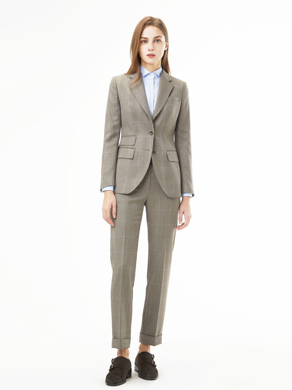 Holland&amp;Sherry Glen Check Suit